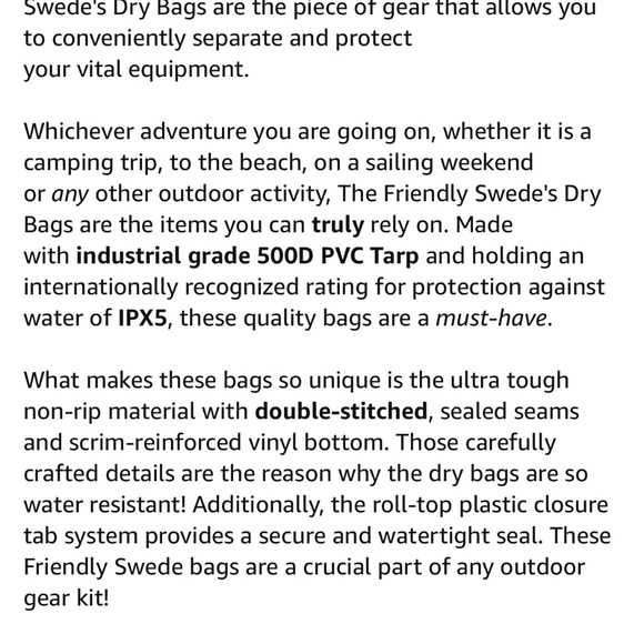 The Friendly Swede Water-Resistant Dry Bag - Picture 7 of 7